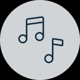 Icon of music notes
